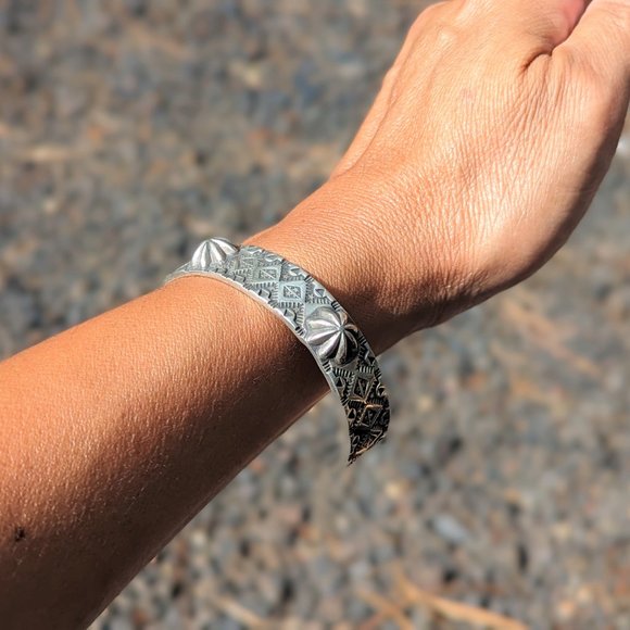 Navajo Cuff Bracelet Genuine Handmade NA Jewelry Native American sz 7 *** - Picture 5 of 10